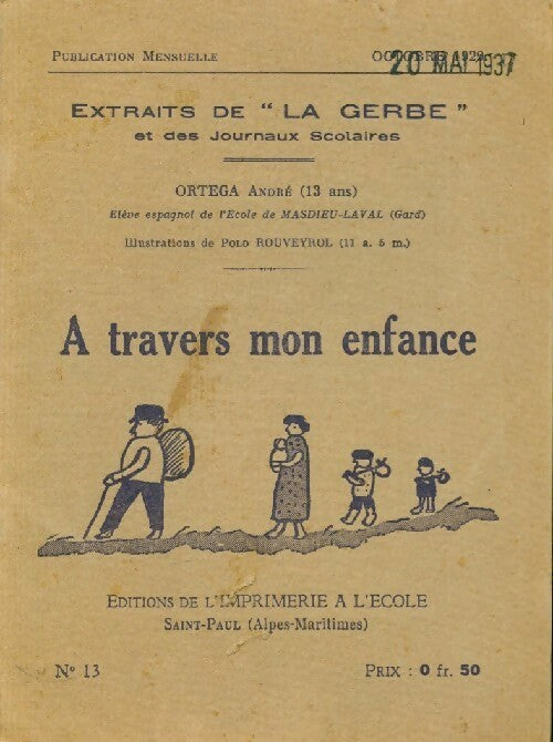 A travers mon enfance - Collectif - Livre