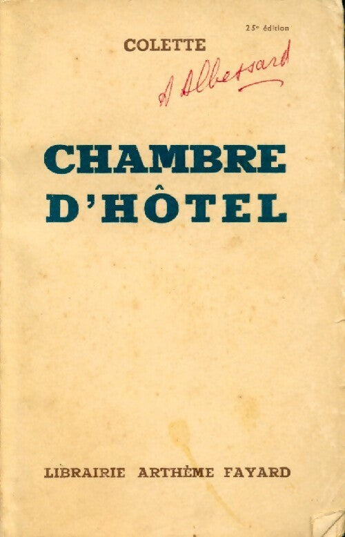 Chambre d'hôtel - Colette - Livre