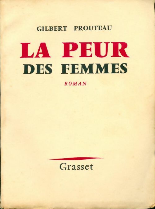 La peur des femmes - Gilbert Prouteau - Livre