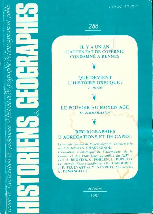 Historiens & géographes n°286 - Collectif - Livre