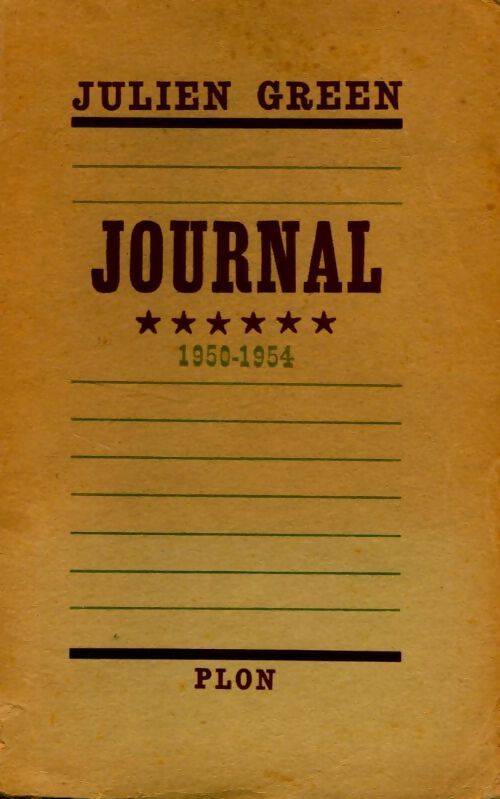 Journal Tome VI (1950-1954) - Julien Green - Livre