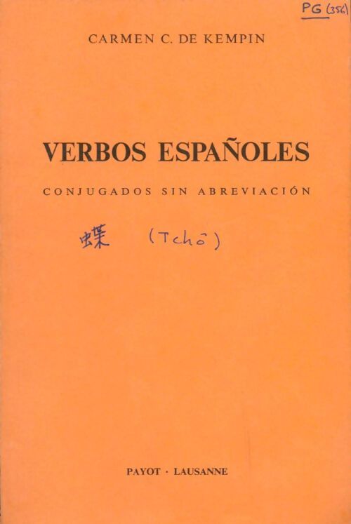 Verbos españoles - Carmen C. De Kempin - Livre