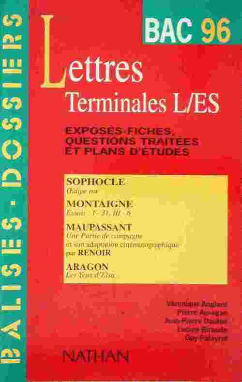 Lettres terminales L/ES bac 96 - Collectif - Livre