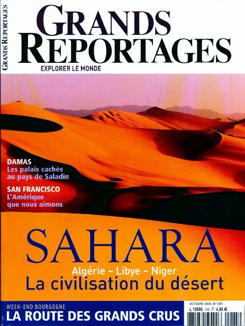 Grands reportages n°285 : Sahara, la civilisation du désert - Collectif - Livre