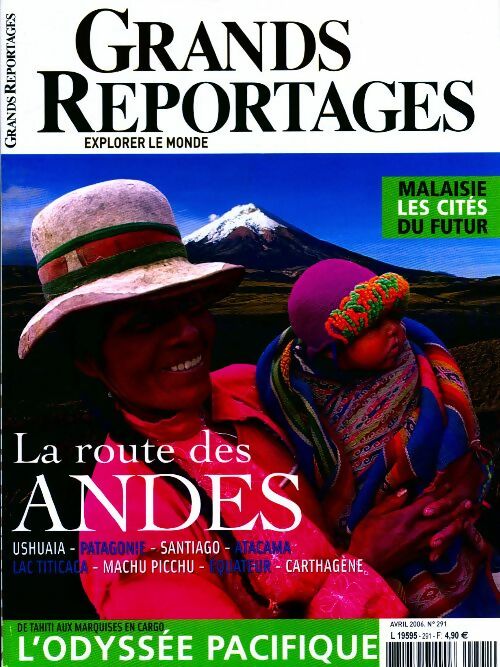 Grands reportages n°291 : La route des Andes - Collectif - Livre