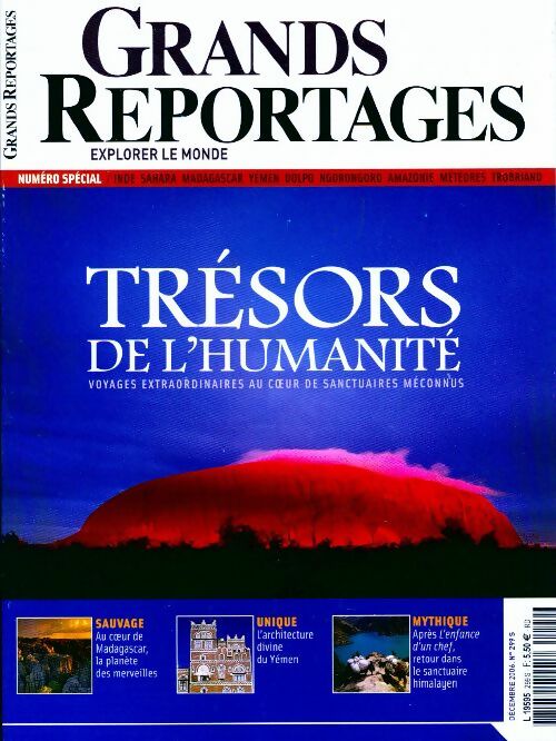 Grands reportages n°299 : Trésors de l'humanité - Collectif - Livre