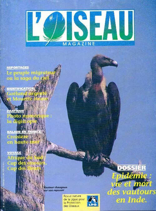 L'oiseau mag n°65 : Epidémie : Vie et mort des vautours d'Inde - Collectif - Livre