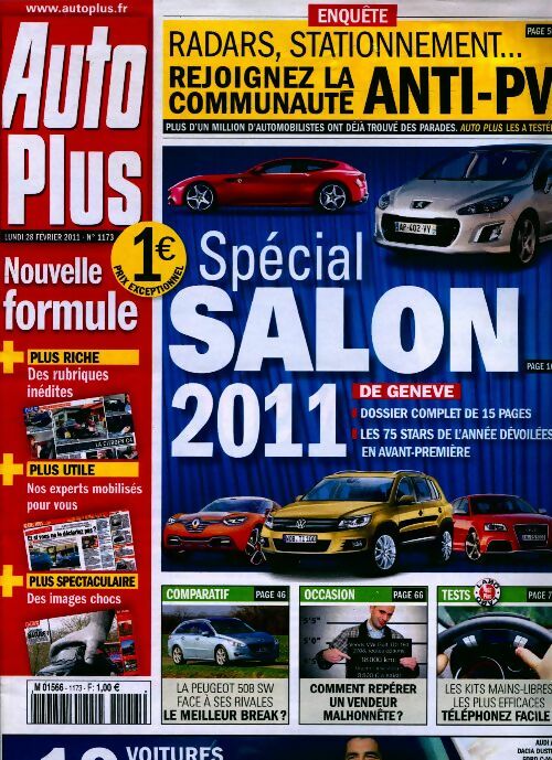 Auto Plus n°1173 : Spécial salon 2011 - Collectif - Livre