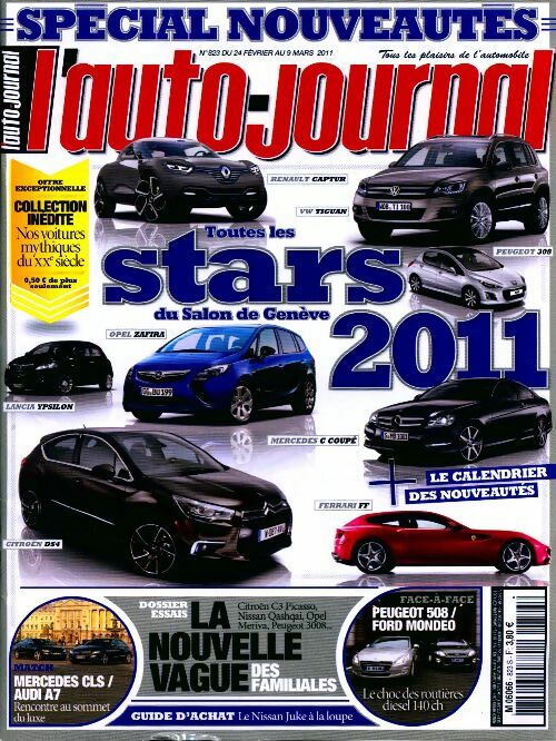 L'auto journal n°823 : Toutes les stars 2011 - Collectif - Livre