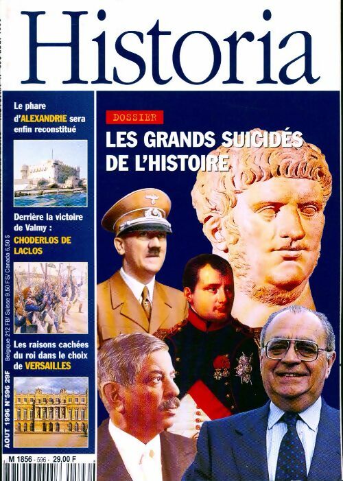 Historia n°596 : Les grands suicidés de l'Histoire - Collectif - Livre