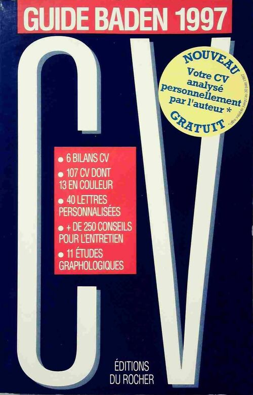 CV : Guide baden 1997 - Alain Baden - Livre