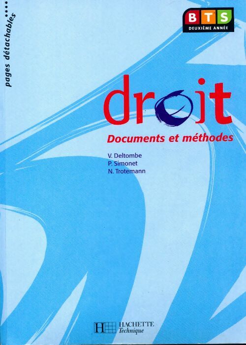 Droit BTS 2ème année - Véronique Deltombe - Livre