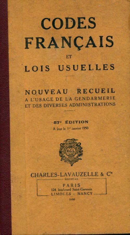 Codes français et lois usuelles - Collectif - Livre