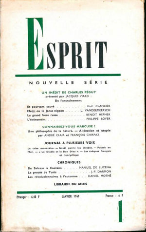 Esprit nouvelle série n°1