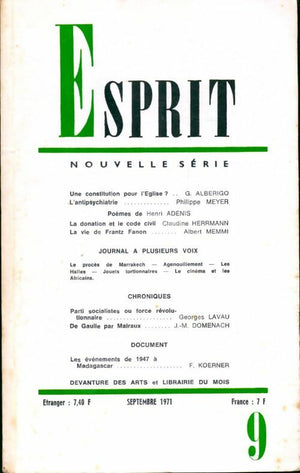 Esprit nouvelle série n°9