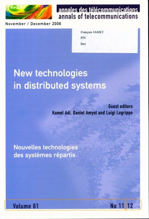 New technologies in distributed systems - Collectif - Livre
