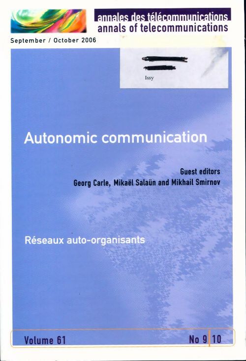 Autonomic communication - Collectif - Livre