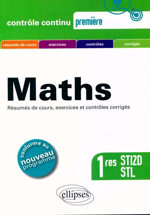 Maths Première STI2D, STL - Claudine Cherruau - Livre