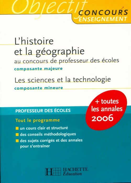 L'histoire et la géographie au concours de professeur des écoles / Les sciences et la technologie - Collectif - Livre