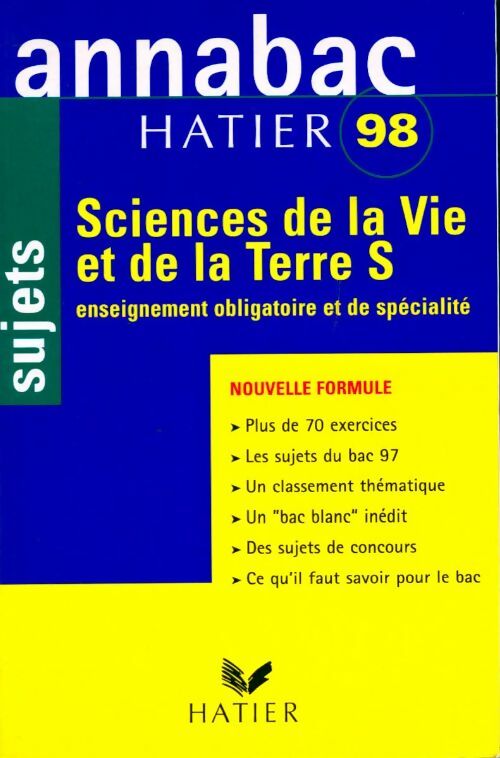 Sciences de le vie et la terre Terminales S : Sujets 1998 - Jean-Claude Hervé - Livre