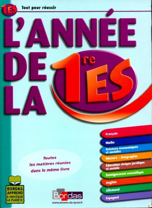 L'année de la première ES - Collectif - Livre