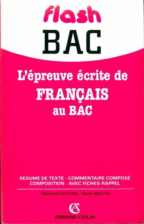 L'épreuve écrite de français au bac - Martin Guitline - Livre
