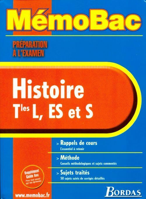 Histoire Terminales L, ES et L - Jean-Louis Humbert - Livre