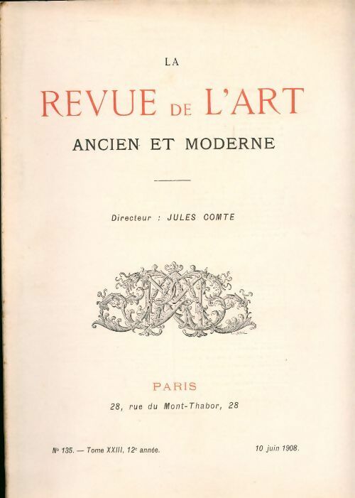 Revue de l'art ancien et moderne n°135 - Jules Comte - Livre