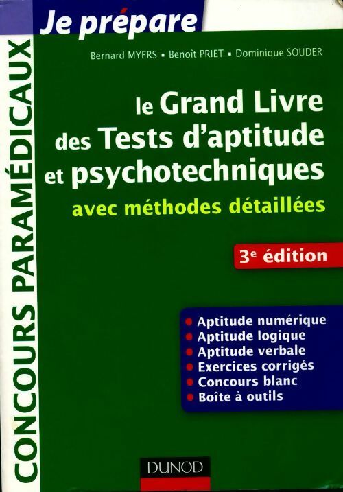 Le grand livre des tests d'aptitude et psychotechniques - Benoit Priet, Dominique Souder - Livre
