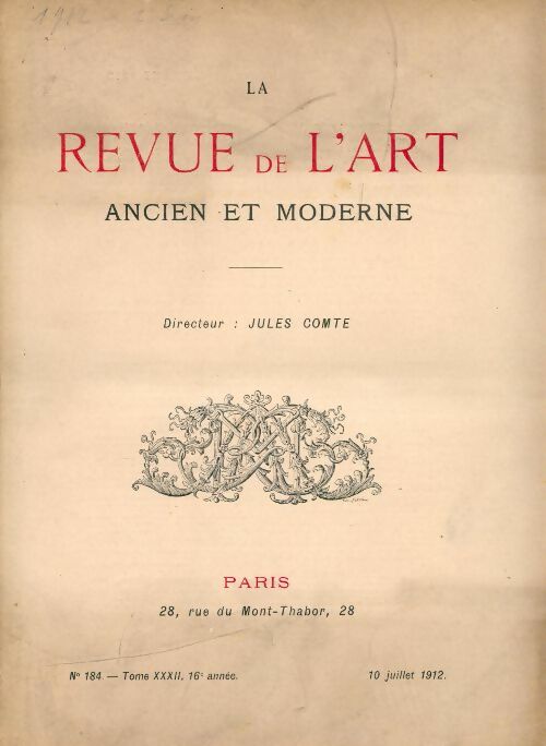 Revue de l'art ancien et moderne n°184 - Collectif - Livre