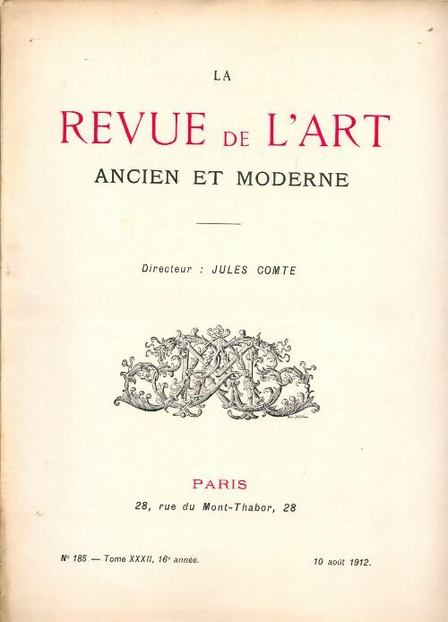 Revue de l'art ancien et moderne n°185 - Collectif - Livre