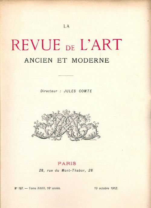 Revue de l'art ancien et moderne n°187 - Collectif - Livre