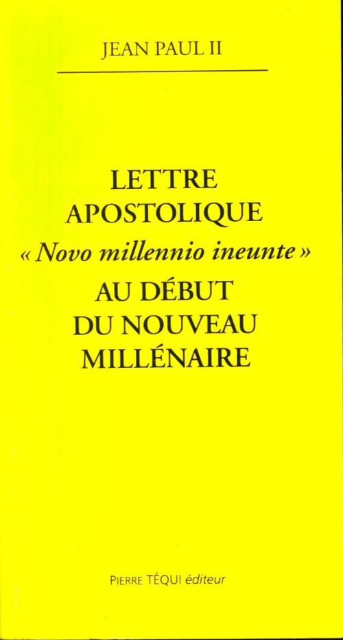 Lettre apostolique - Jean-Paul II - Livre