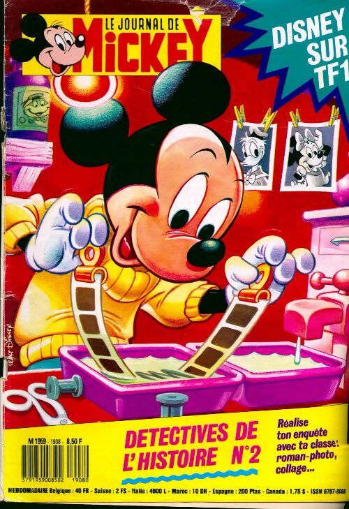 Le journal de Mickey n°1908 : Détectives de l'histoire n°2 - Disney - Livre