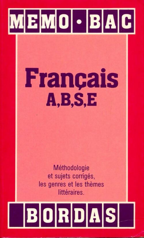 Français A,B,S, E - Josiane Kerleroux - Livre