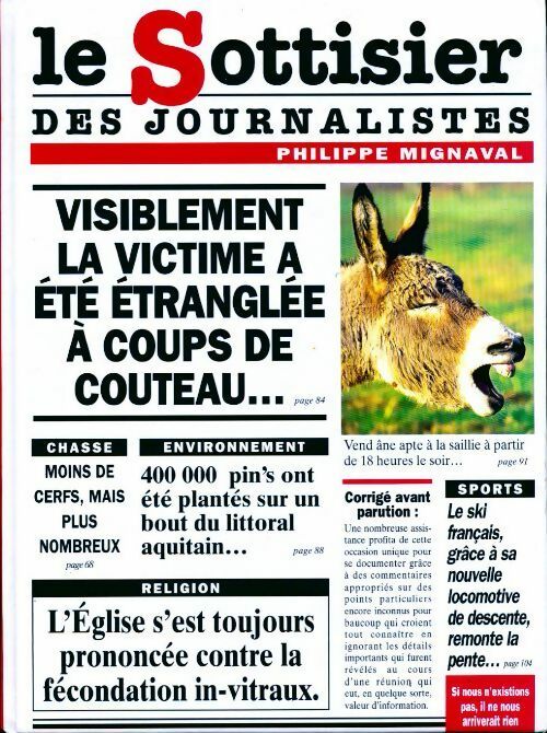 Le sottisier des journalistes - Philippe Mignaval - Livre