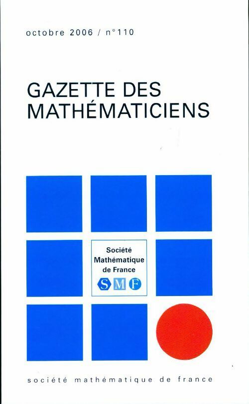 Gazette des mathématiciens n°110 - Collectif - Livre