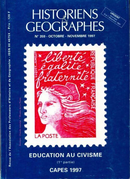 Historiens & Géographes n°359 : Education au civisme - Collectif - Livre