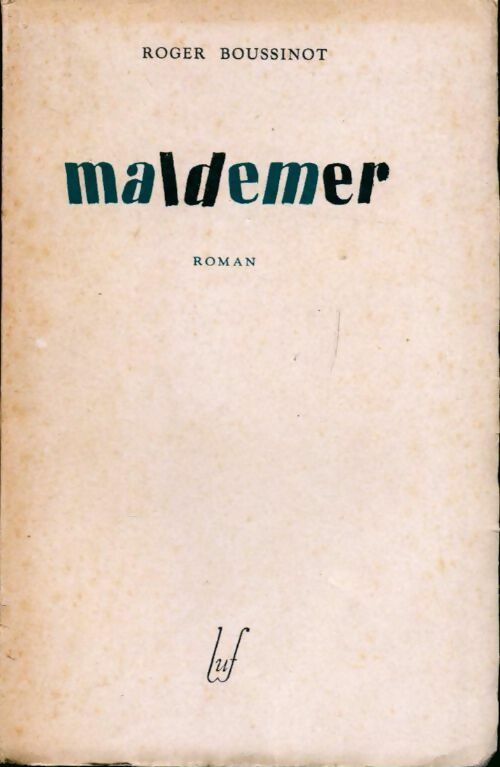 Maldemer - Roger Boussinot - Livre