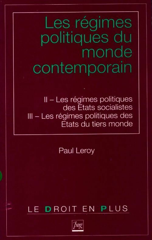 Les régimes politiques du monde contemporain Tome II - Paul Leroy - Livre