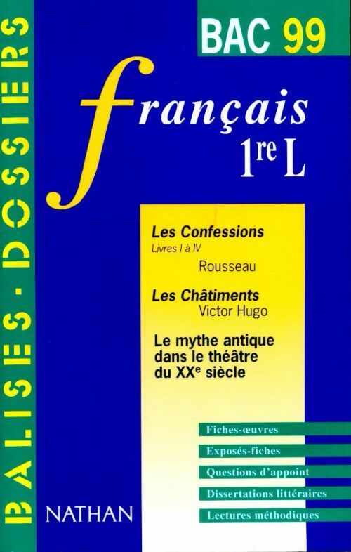 Français Première L 1999 - Jeanne Charpentier - Livre