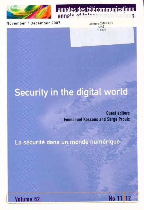 Security in the digital world - Emmanuel Kessous - Livre