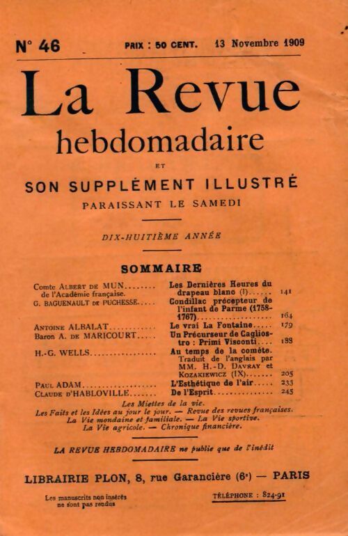 La revue hebdomadaire 18e année n°46 - Collectif - Livre