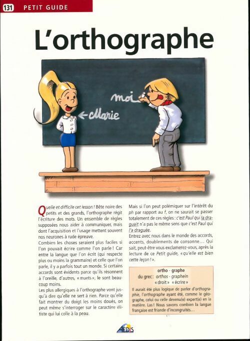 L'orthographe - Nathalie Audard - Livre