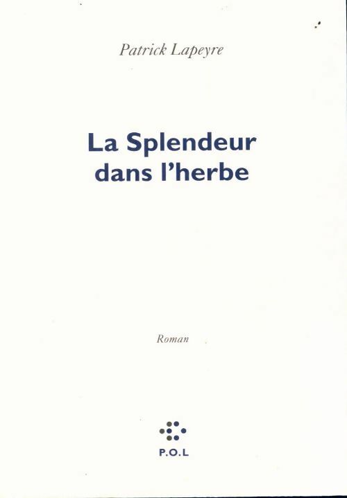 La splendeur dans l'herbe - Patrick Lapeyre - Livre