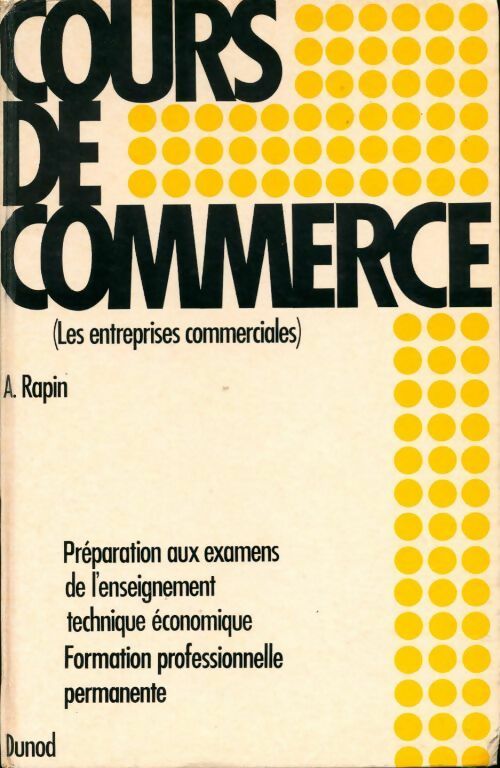 Cours de commerce - A. Rapin - Livre