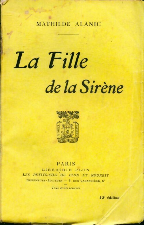 La fille de la sirène - Mathilde Alanic - Livre