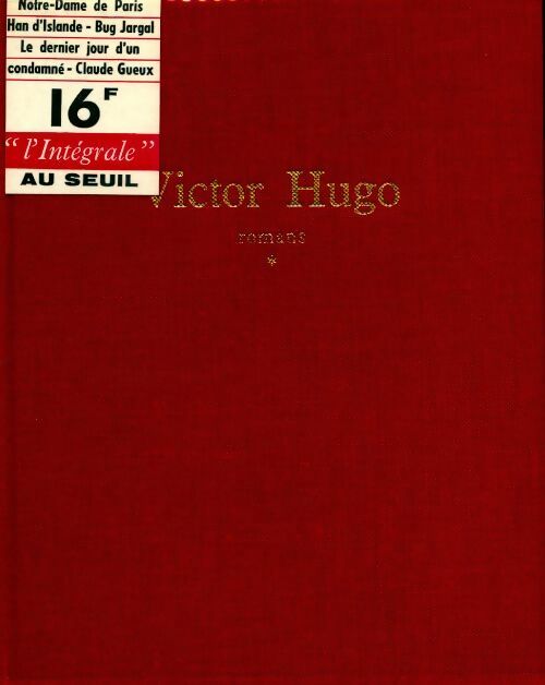 Romans Tome I - Victor Hugo - Livre