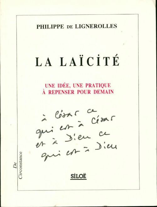 La laïcite - Philippe De Lignerolles - Livre