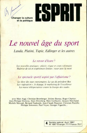 Esprit n°4 : Le nouvel âge du sport